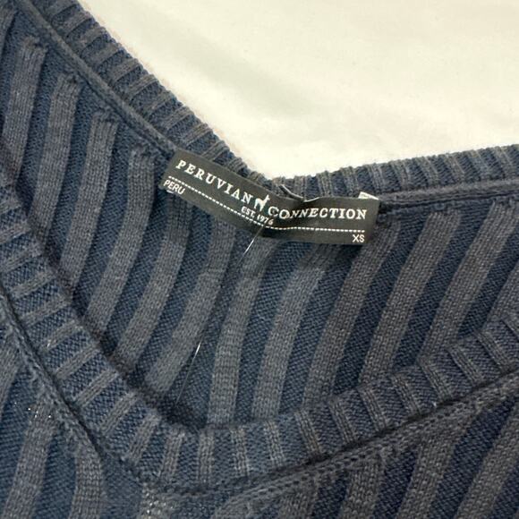 NWT Peruvian Connection Womens XS Castello Dress Pima Cotton Ribbed V-Neck - Picture 5 of 9